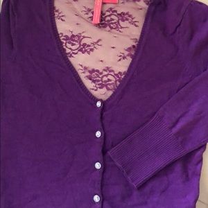 Charlotte- Lace back mid arm sweater